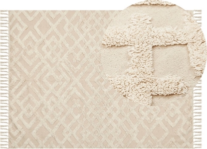 Attēls no Beliani Dywan baweniany 140 x 200 cm beowy ARDAHAN!