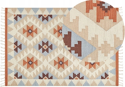 Attēls no Beliani Dywan baweniany kilim 160 x 230 cm wielokolorowy DILIJAN