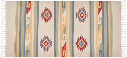 Attēls no Beliani Dywan baweniany kilim 80 x 150 cm wielokolorowy APARAN