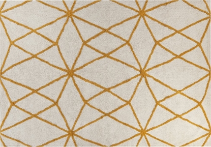 Attēls no Beliani Dywan baweniany wochacz 160 x 230 cm zamana biel z ótym MARAND