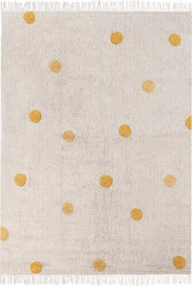 Изображение Beliani Dywan dziecicy baweniany 140 x 200 cm beowy z ótym DARDERE