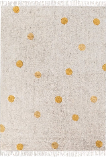 Изображение Beliani Dywan dziecicy baweniany 140 x 200 cm beowy z ótym DARDERE