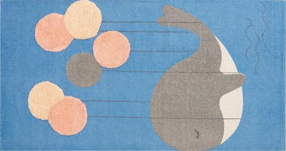 Attēls no Beliani Dywan dziecicy baweniany motyw wieloryba 80 x 150 cm niebieski BALABANG