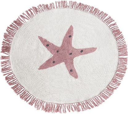 Attēls no Beliani Dywan dziecicy baweniany z motywem gwiazdy  120 cm zamana biel STARS
