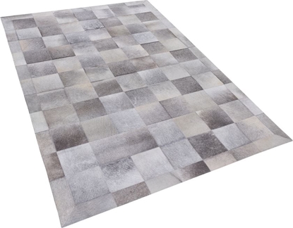 Attēls no Beliani Dywan patchwork skórzany 140 x 200 cm szary ALACAM