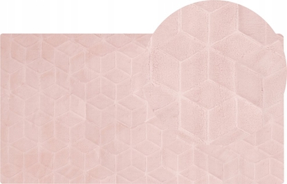 Attēls no Beliani Dywan sztuczne futro królika 80 x 150 cm róowy THATTA