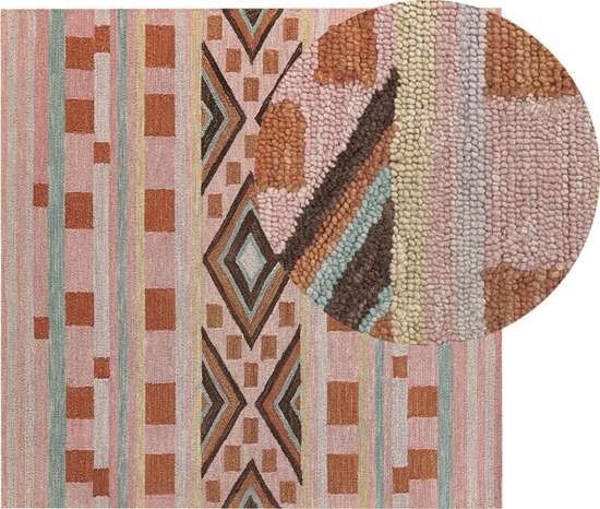 Picture of Beliani Dywan weniany 200 x 200 cm wielokolorowy YOMRA!