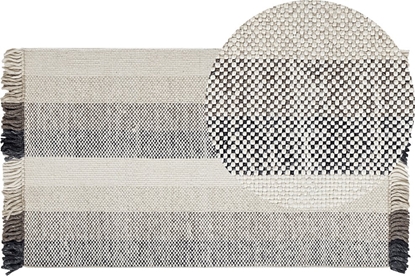 Attēls no Beliani Dywan weniany 80 x 150 cm zamana biel EMIRLER