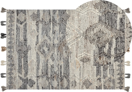 Picture of Beliani Dywan weniany kilim 160 x 230 cm szary ARATASHEN
