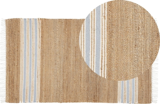 Picture of Beliani Dywan z juty 80 x 150 cm beowo-niebieski MIRZA
