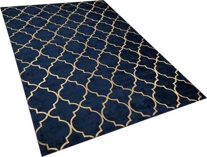 Attēls no Beliani Dywan z wiskozy 140 x 200 cm niebieski YELKI