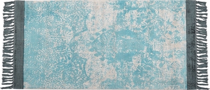 Attēls no Beliani Dywan z wiskozy 80 x 150 cm niebieski z beowym AKARSU!