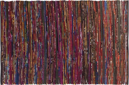 Attēls no Beliani Dywany baweniany 160 x 230 cm wielokolorowy czarny BARTIN