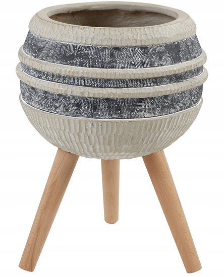 Picture of Beliani Doniczka na nókach ATHYRIUM Ceramika 38 cm Beowy