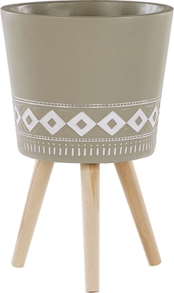 Attēls no Beliani Doniczka na stojaku 41 x 41 x 35 cm beowoszara ARTA