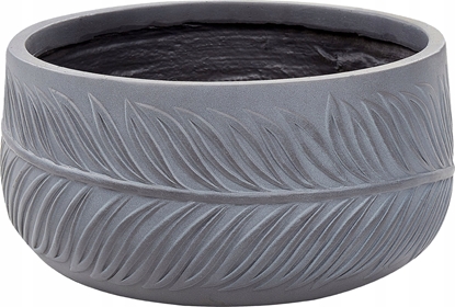 Attēls no Beliani Doniczka okrga 35 x 35 x 19 cm szara FTERO