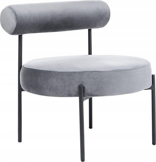 Picture of Beliani Fotel welurowy szary ALPHA