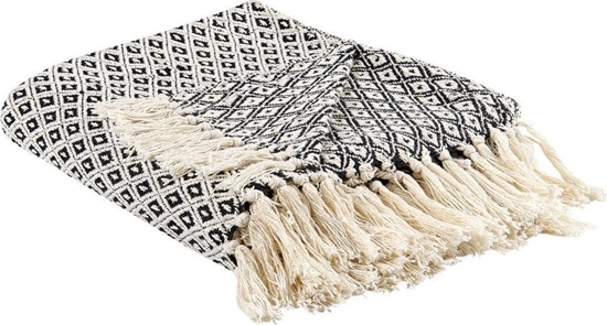 Picture of Beliani Koc baweniany 125 x 150 cm czarno-biay CHYAMA!