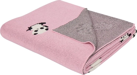 Picture of Beliani Koc baweniany dla dzieci w pandy 130 x 170 cm róowy TALOKAN