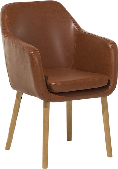 Picture of Beliani Krzeso do jadalni ekoskóra brzowe YORKVILLE