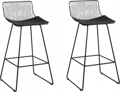 Picture of Beliani Metal Krzeso barowe Zestaw 2 Czarny FREDONIA