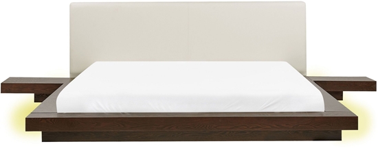 Picture of Beliani óko LED Ekoskóra ZEN 180 x 200 cm Jesion ciemny