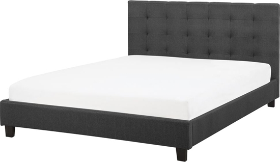 Picture of Beliani óko tapicerowane 180 x 200 cm ciemnoszare LA ROCHELLE