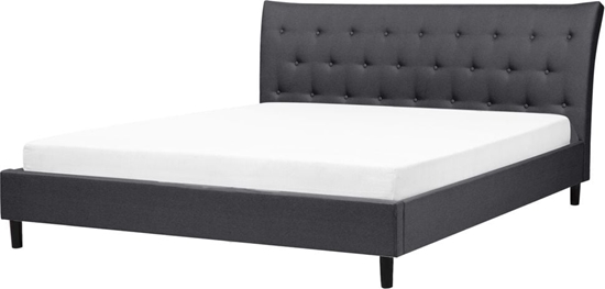 Picture of Beliani óko tapicerowane 180 x 200 cm ciemnoszare SAVERNE