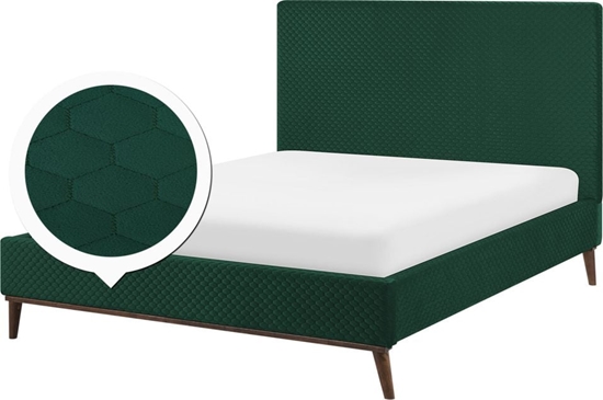 Изображение Beliani óko welurowe 140 x 200 cm zielone BAYONNE