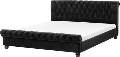 Picture of Beliani óko welurowe 180 x 200 cm czarne AVALLON