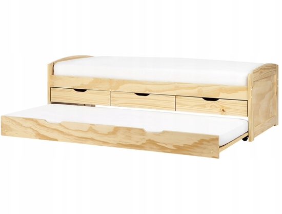 Picture of Beliani óko wysuwane Drewno PETIVILLE 90 x 200 cm Jasnobrzowy