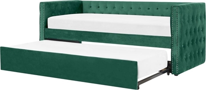 Attēls no Beliani óko wysuwane welurowe 90 x 200 cm zielone GASSIN