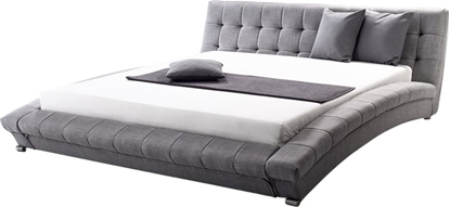 Attēls no Beliani óko wodne tapicerowane 160 x 200 cm szare LILLE