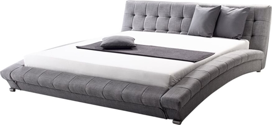 Picture of Beliani óko wodne tapicerowane 160 x 200 cm szare LILLE