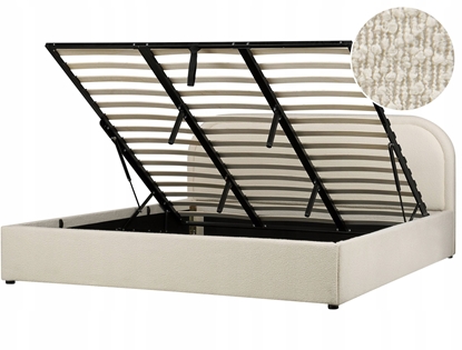 Attēls no Beliani óko z pojemnikiem Boucle QUILLIEN 180 x 200 cm Jasnobeowy