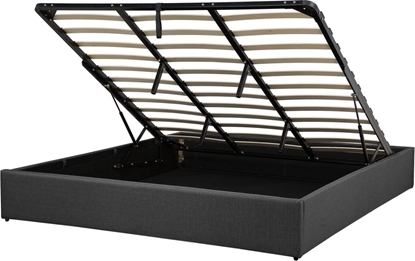 Attēls no Beliani óko z pojemnikiem tapicerowane 180 x 200 cm szare DINAN