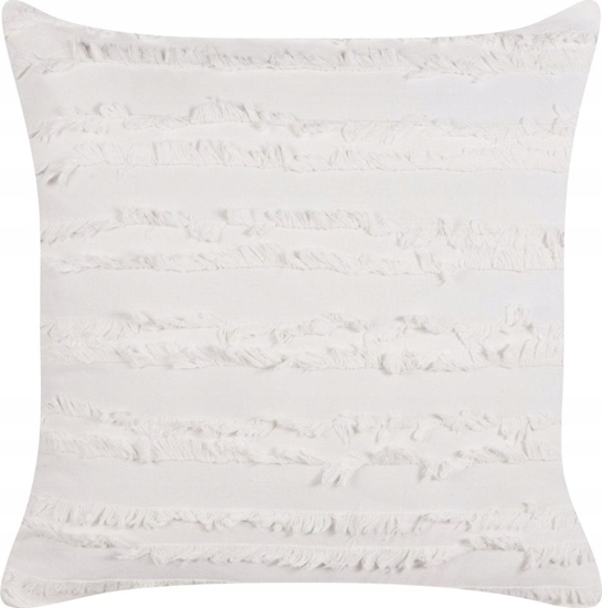 Изображение Beliani Poduszka dekoracyjna baweniana 45 x 45 cm biaa MAKNEH