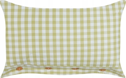Attēls no Beliani Poduszka dekoracyjna w krat 40 x 60 cm oliwkowo-biaa TALYA