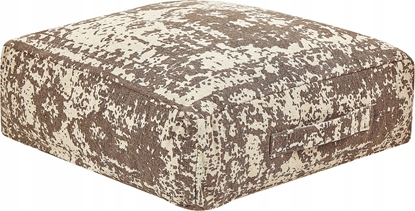 Attēls no Beliani Poduszka podogowa baweniana 50 x 50 x 20 cm beowo-brzowa SHASA