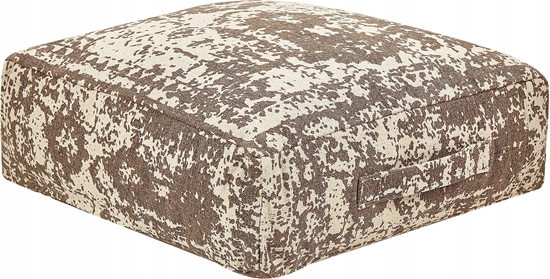 Picture of Beliani Poduszka podogowa baweniana 50 x 50 x 20 cm beowo-brzowa SHASA
