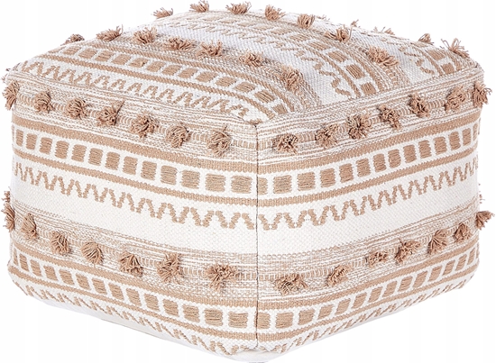 Picture of Beliani Puf baweniany 50 x 50 x 35 cm beowy KARAW