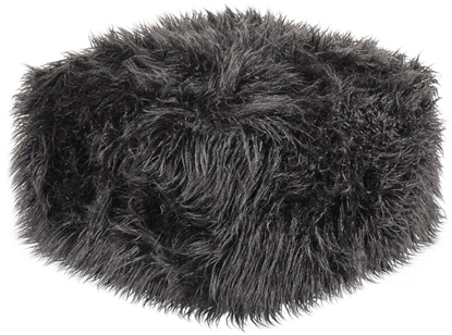 Picture of Beliani Puf futrzany 50 x 50 x 30 cm czarny MUKKI