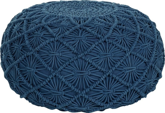 Picture of Beliani Puf Makrama  50 Cm Granatowy Berkane!