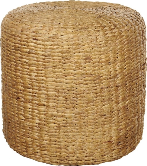 Picture of Beliani Puf pleciony z hiacyntu wodnego 40 cm jasny BICHIR II