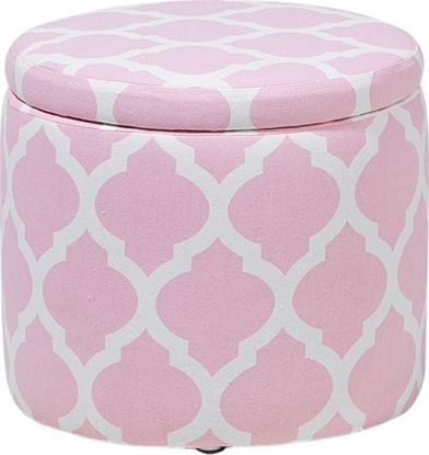 Picture of Beliani Puf ze schowkiem 35 cm róowo-biay TUNICA