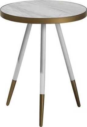 Picture of Beliani Stolik pomocniczy efekt marmuru biao-zoty RAMONA