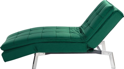 Attēls no Beliani Szezlong welurowy rozkadany szmaragdowy LOIRET