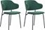 Picture of Beliani Tkanina Krzeso do jadalni Zestaw 2 Ciemnozielony KENAI