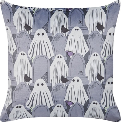 Attēls no Beliani Welurowa poduszka dekoracyjna z motywem w duchy 45 x 45 cm szara FANATE!