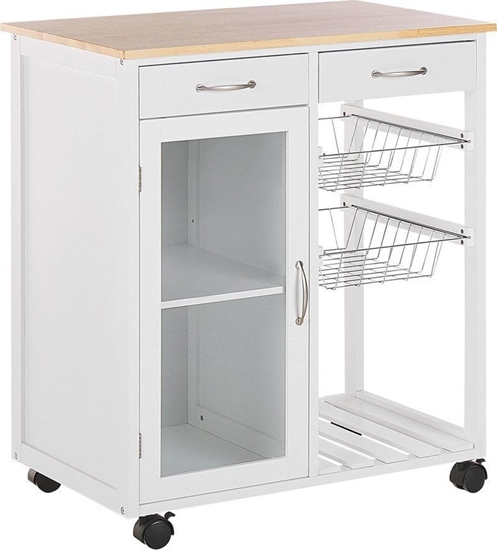 Picture of Beliani Wózek kuchenny 2 szuflady biay BOVES!